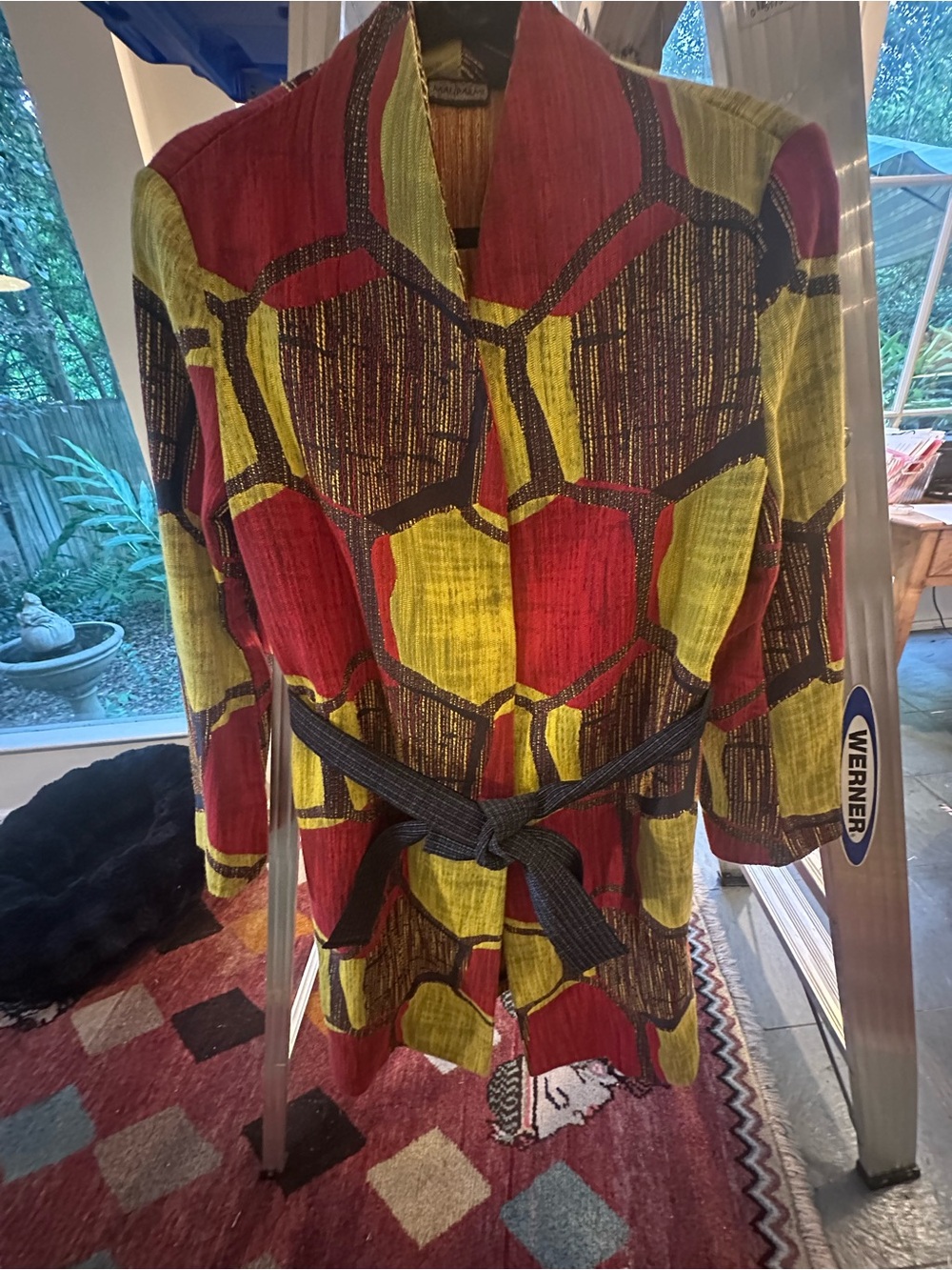 Maliparmi Multicolor Woven Belted Blazer
